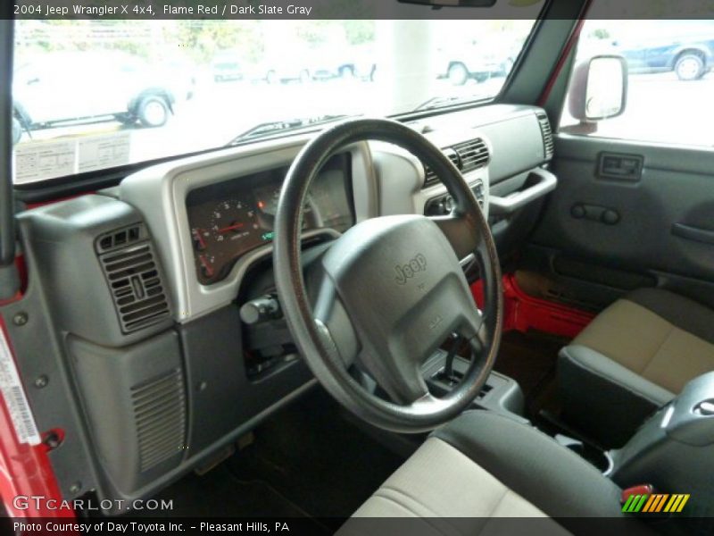 Flame Red / Dark Slate Gray 2004 Jeep Wrangler X 4x4