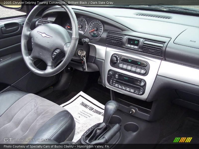 Brilliant Black / Dark Slate Gray 2005 Chrysler Sebring Touring Convertible