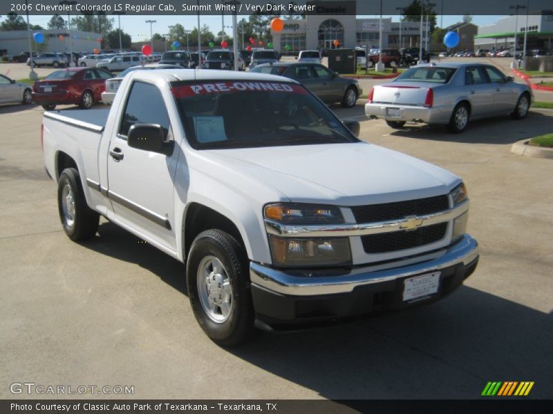Summit White / Very Dark Pewter 2006 Chevrolet Colorado LS Regular Cab