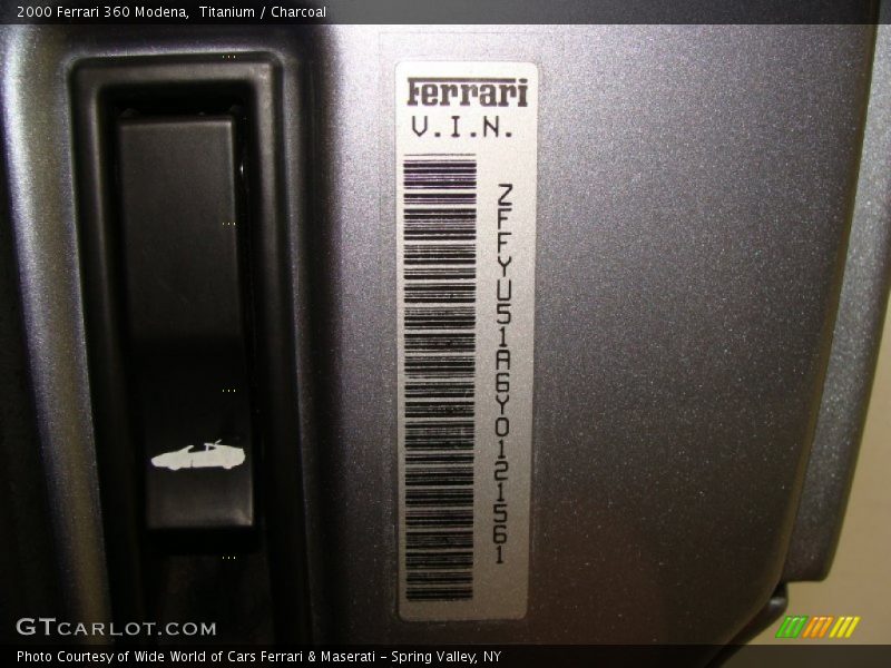 Titanium / Charcoal 2000 Ferrari 360 Modena