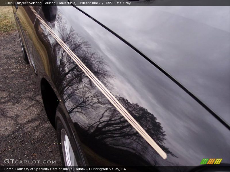 Brilliant Black / Dark Slate Gray 2005 Chrysler Sebring Touring Convertible