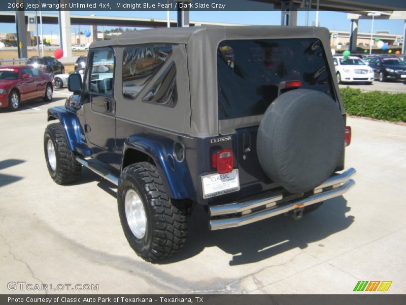 Midnight Blue Pearl / Dark Slate Gray 2006 Jeep Wrangler Unlimited 4x4