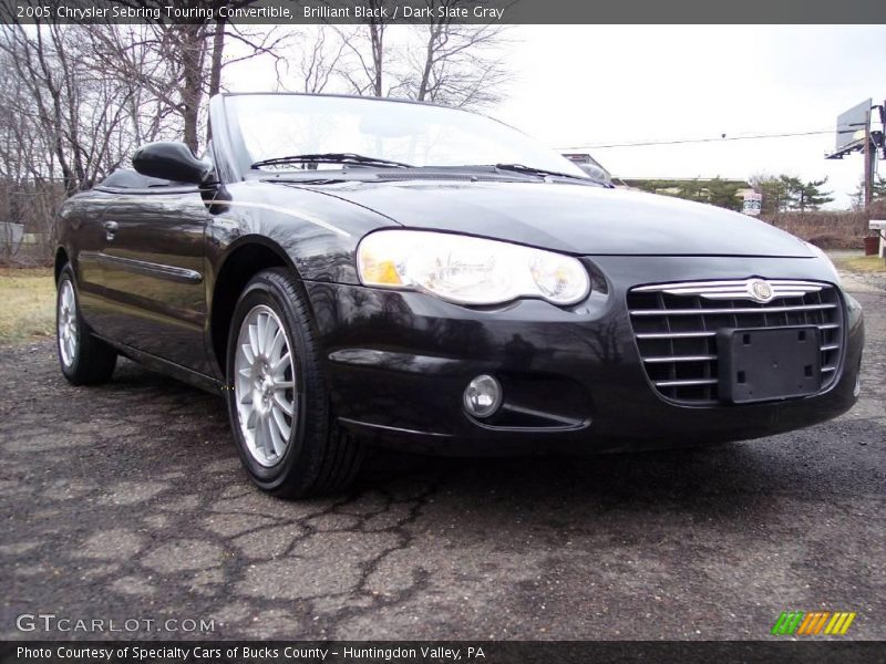 Brilliant Black / Dark Slate Gray 2005 Chrysler Sebring Touring Convertible