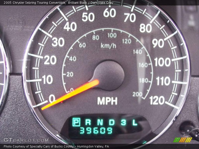 Brilliant Black / Dark Slate Gray 2005 Chrysler Sebring Touring Convertible