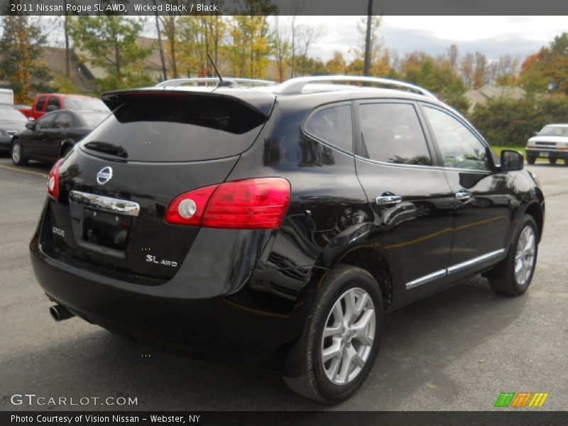 Wicked Black / Black 2011 Nissan Rogue SL AWD