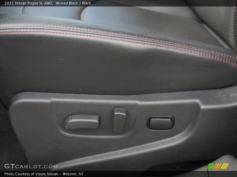 Wicked Black / Black 2011 Nissan Rogue SL AWD