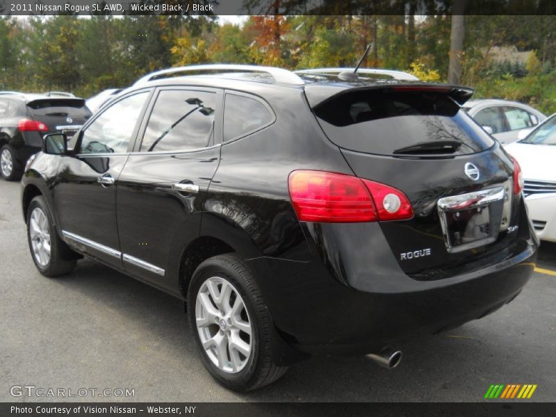 Wicked Black / Black 2011 Nissan Rogue SL AWD