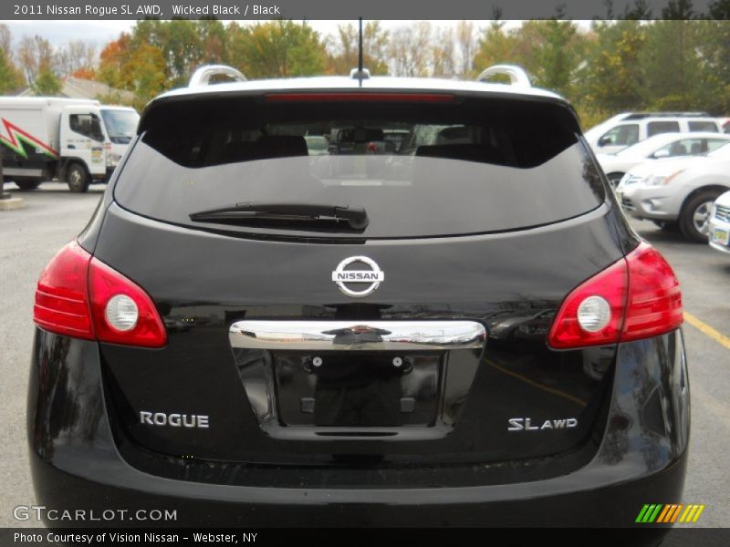 Wicked Black / Black 2011 Nissan Rogue SL AWD