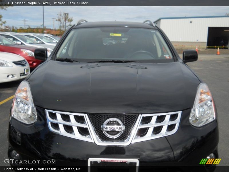 Wicked Black / Black 2011 Nissan Rogue SL AWD