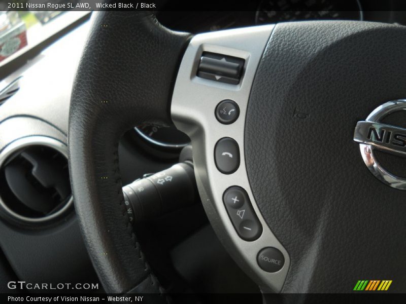 Wicked Black / Black 2011 Nissan Rogue SL AWD