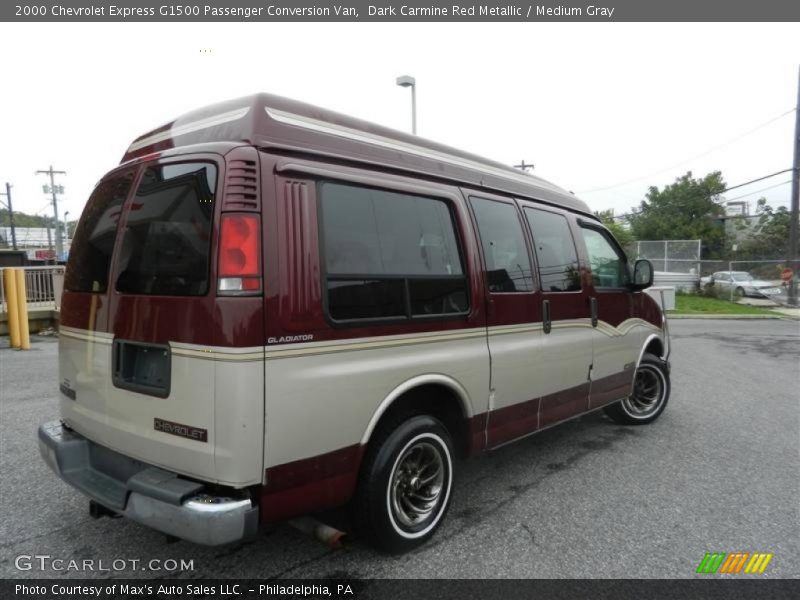 Dark Carmine Red Metallic / Medium Gray 2000 Chevrolet Express G1500 Passenger Conversion Van