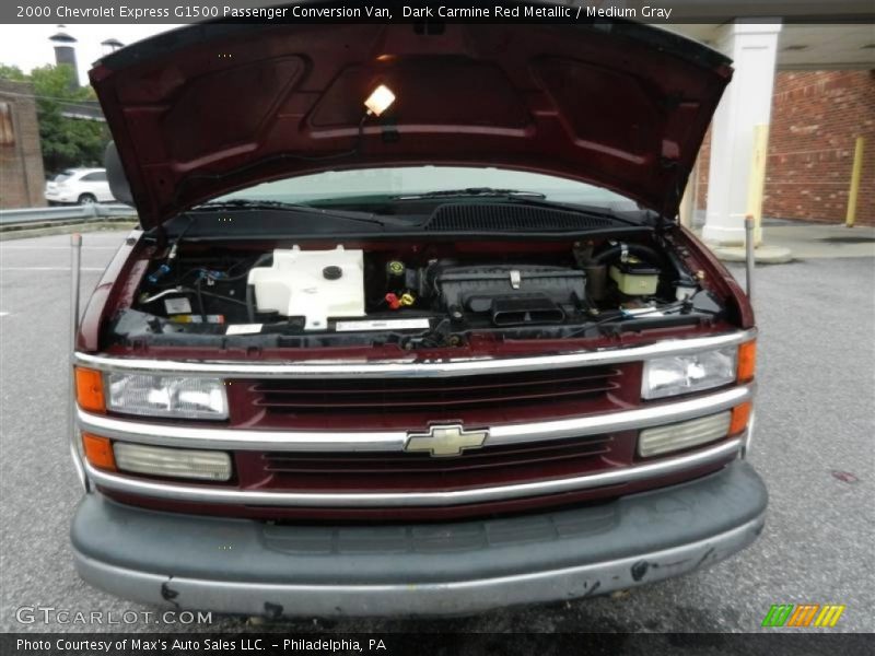 Dark Carmine Red Metallic / Medium Gray 2000 Chevrolet Express G1500 Passenger Conversion Van