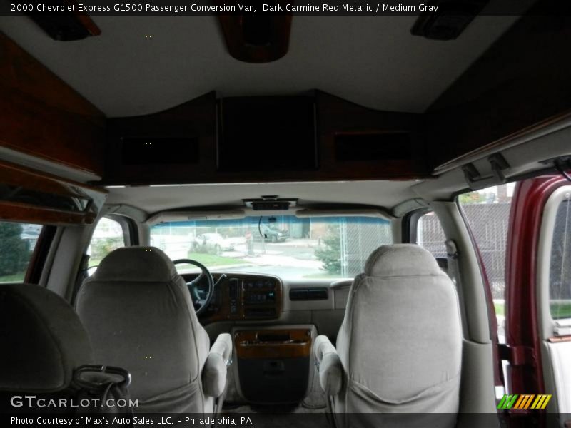 Dark Carmine Red Metallic / Medium Gray 2000 Chevrolet Express G1500 Passenger Conversion Van