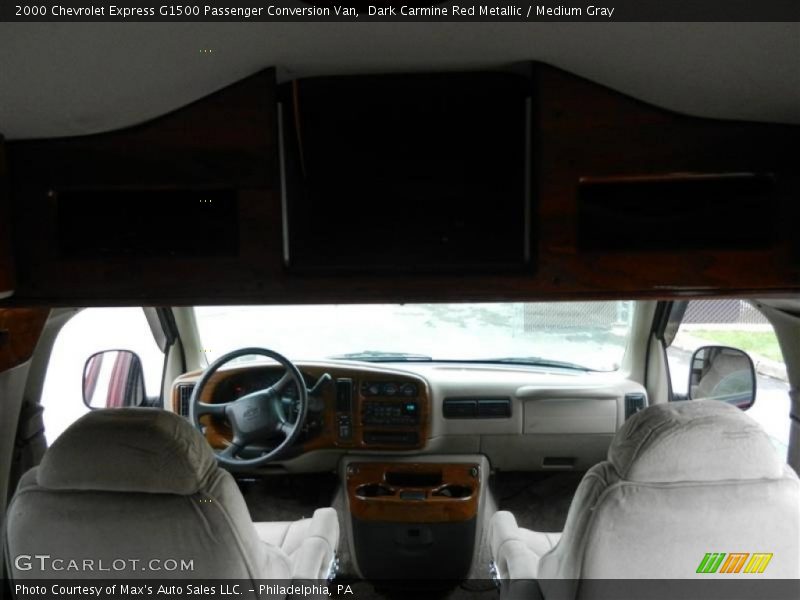 Dark Carmine Red Metallic / Medium Gray 2000 Chevrolet Express G1500 Passenger Conversion Van