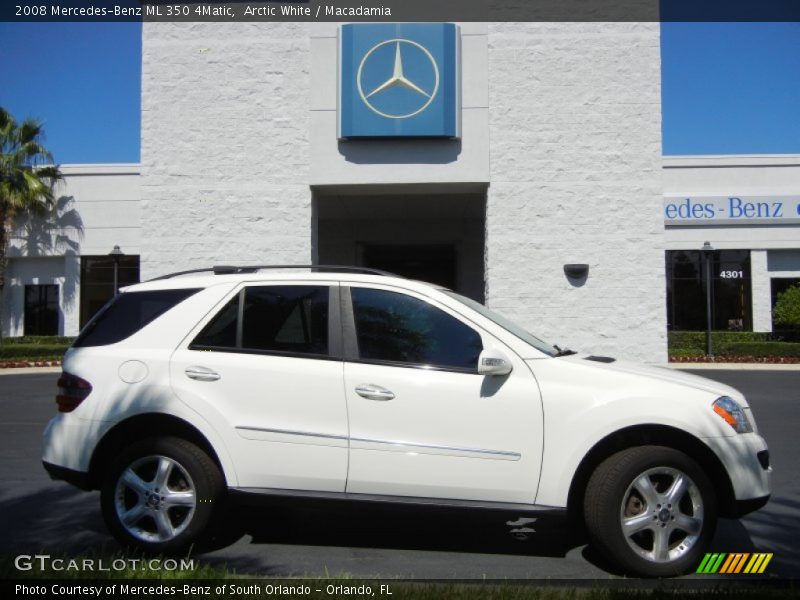 Arctic White / Macadamia 2008 Mercedes-Benz ML 350 4Matic