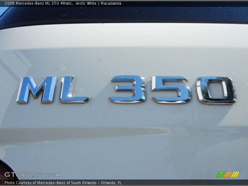 Arctic White / Macadamia 2008 Mercedes-Benz ML 350 4Matic