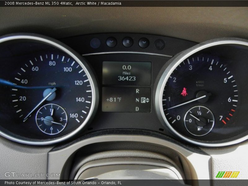Arctic White / Macadamia 2008 Mercedes-Benz ML 350 4Matic