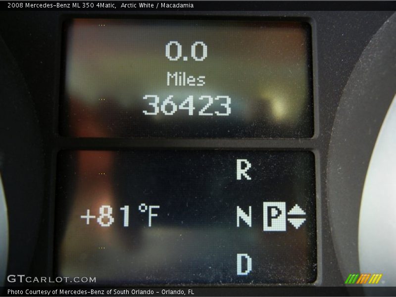 Arctic White / Macadamia 2008 Mercedes-Benz ML 350 4Matic