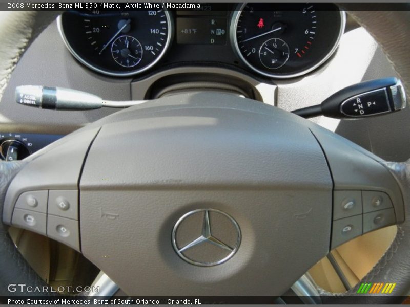 Arctic White / Macadamia 2008 Mercedes-Benz ML 350 4Matic
