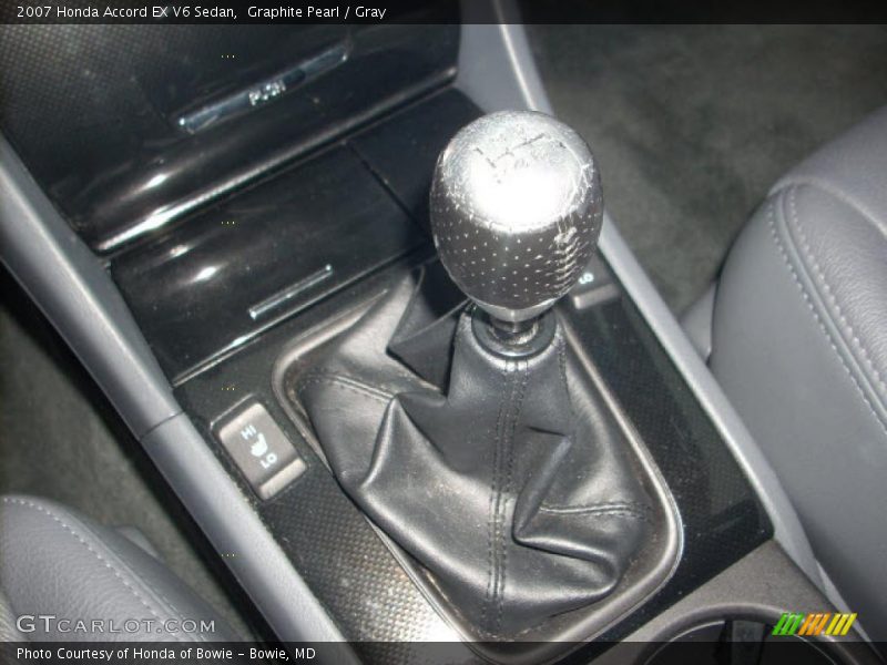 Graphite Pearl / Gray 2007 Honda Accord EX V6 Sedan