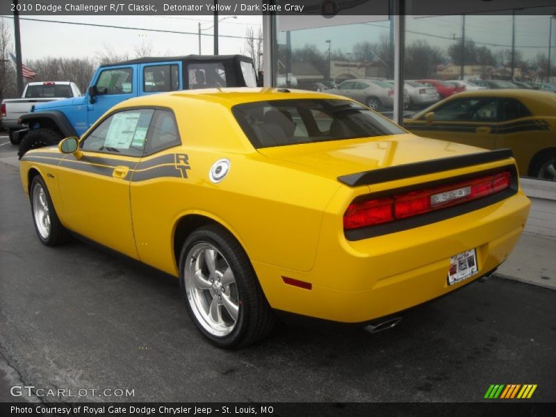 Detonator Yellow / Dark Slate Gray 2010 Dodge Challenger R/T Classic
