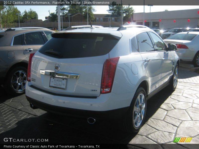 Platinum Ice Tricoat / Shale/Brownstone 2012 Cadillac SRX Performance