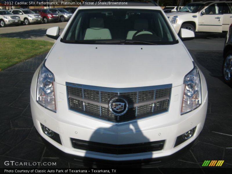 Platinum Ice Tricoat / Shale/Brownstone 2012 Cadillac SRX Performance