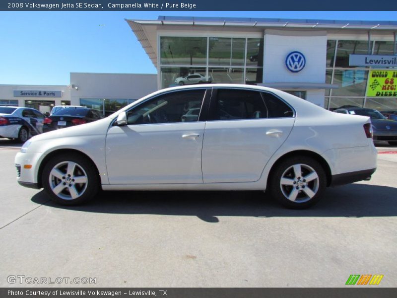 Campanella White / Pure Beige 2008 Volkswagen Jetta SE Sedan