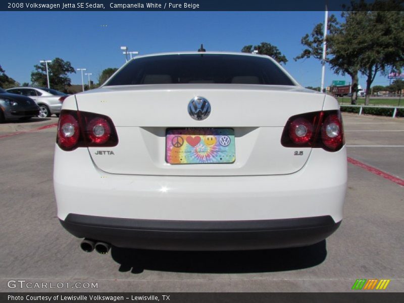 Campanella White / Pure Beige 2008 Volkswagen Jetta SE Sedan