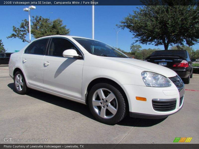 Campanella White / Pure Beige 2008 Volkswagen Jetta SE Sedan