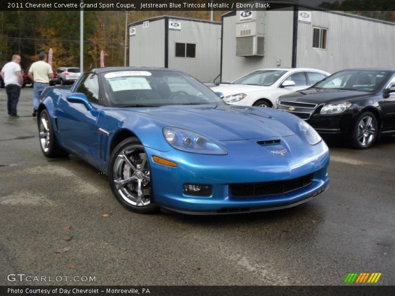 Jetstream Blue Tintcoat Metallic / Ebony Black 2011 Chevrolet Corvette Grand Sport Coupe