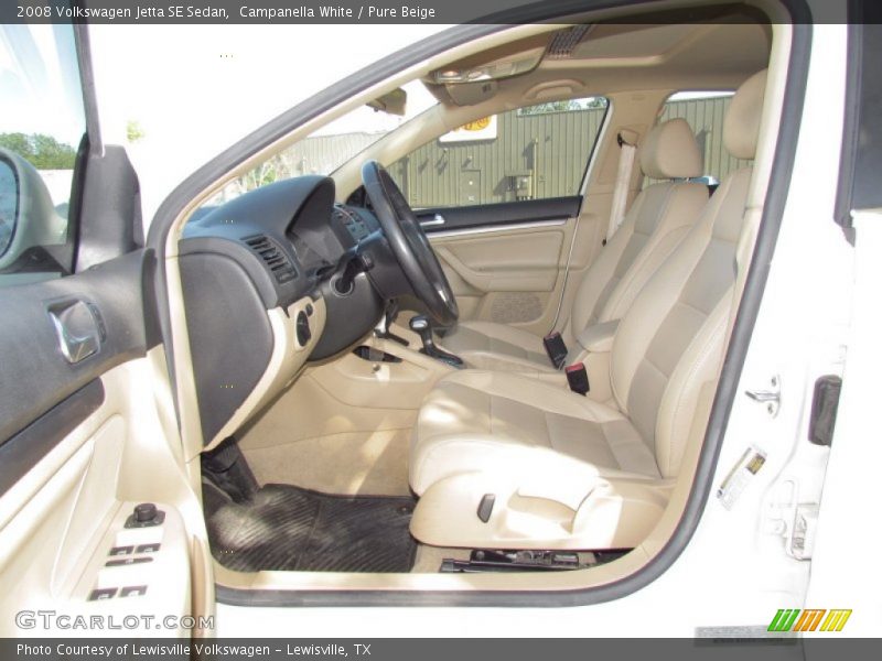 Campanella White / Pure Beige 2008 Volkswagen Jetta SE Sedan