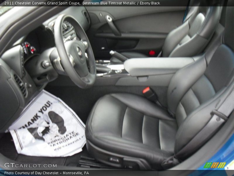 Jetstream Blue Tintcoat Metallic / Ebony Black 2011 Chevrolet Corvette Grand Sport Coupe