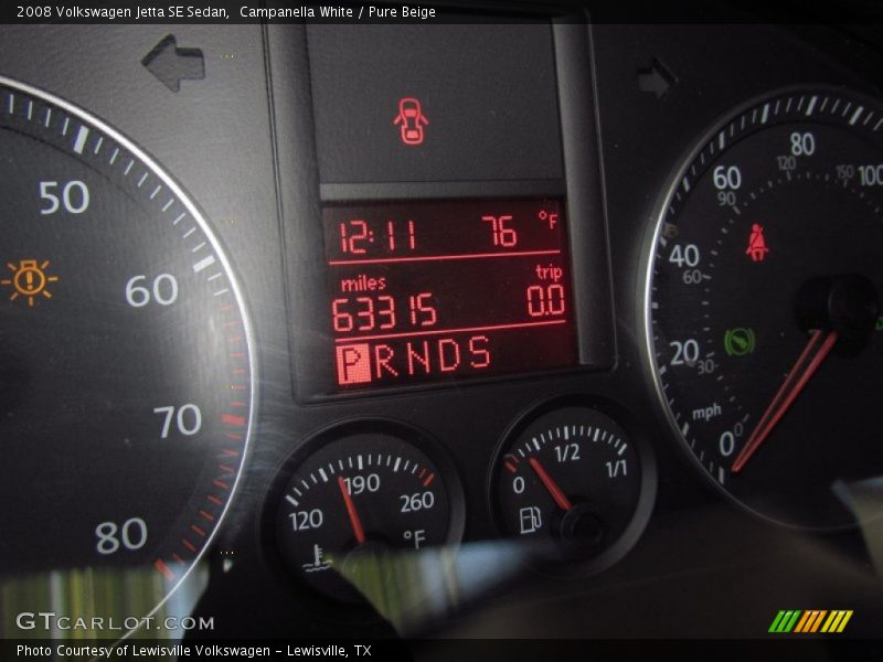 Campanella White / Pure Beige 2008 Volkswagen Jetta SE Sedan