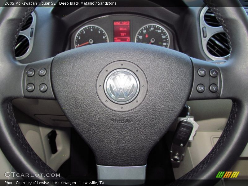 Deep Black Metallic / Sandstone 2009 Volkswagen Tiguan SE