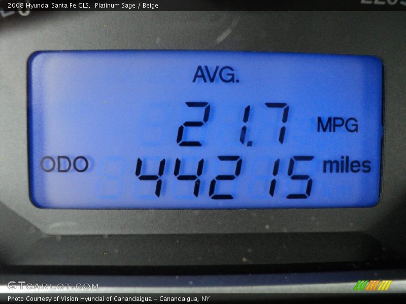 Platinum Sage / Beige 2008 Hyundai Santa Fe GLS