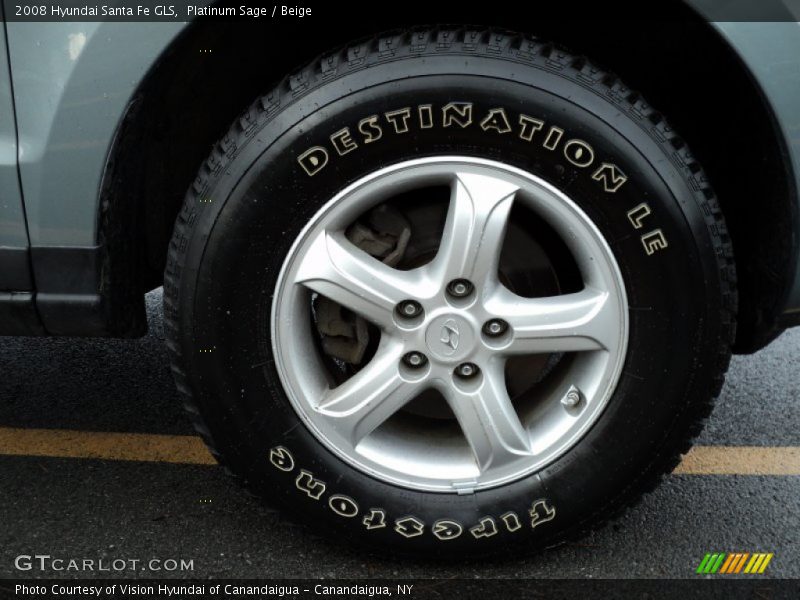 Platinum Sage / Beige 2008 Hyundai Santa Fe GLS