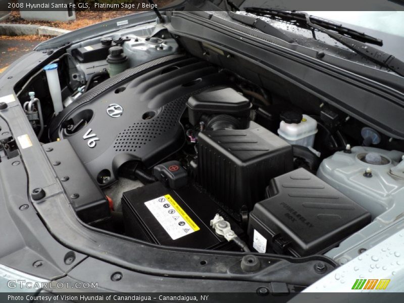 Platinum Sage / Beige 2008 Hyundai Santa Fe GLS