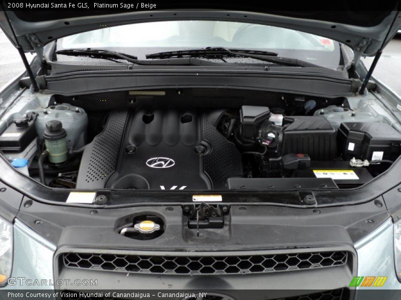 Platinum Sage / Beige 2008 Hyundai Santa Fe GLS