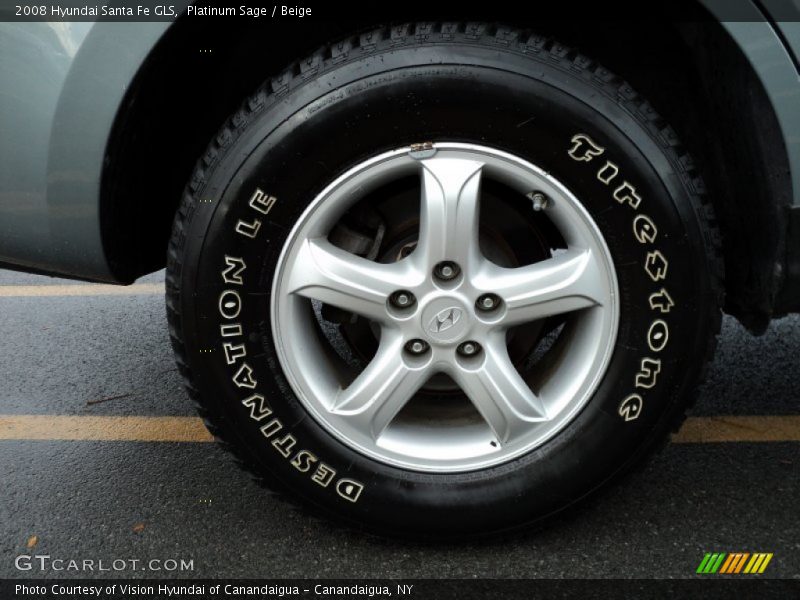Platinum Sage / Beige 2008 Hyundai Santa Fe GLS