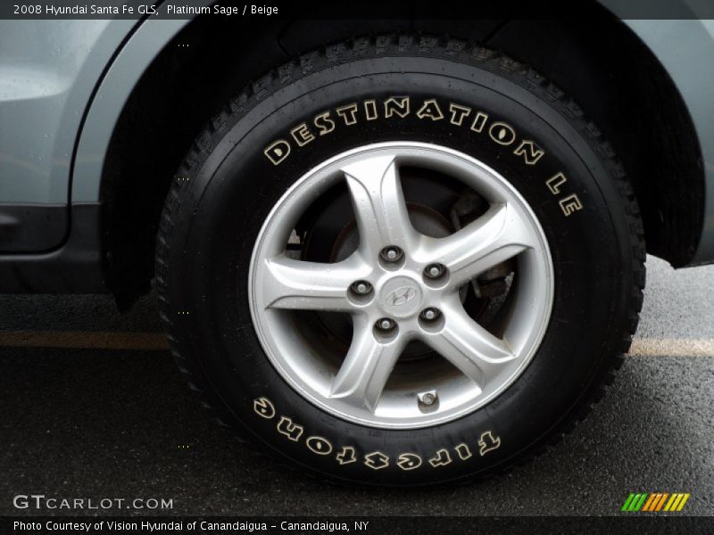 Platinum Sage / Beige 2008 Hyundai Santa Fe GLS