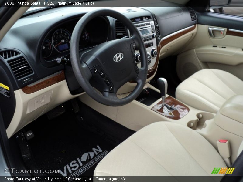 Platinum Sage / Beige 2008 Hyundai Santa Fe GLS