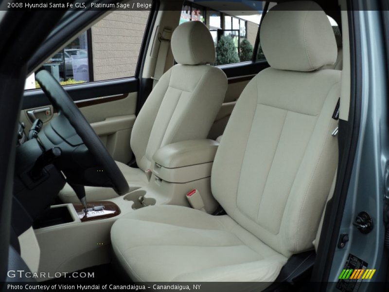 Platinum Sage / Beige 2008 Hyundai Santa Fe GLS