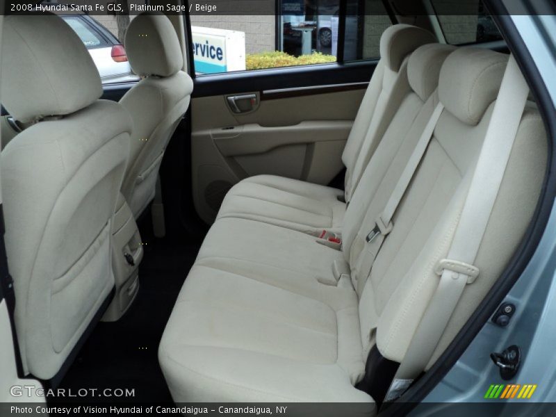 Platinum Sage / Beige 2008 Hyundai Santa Fe GLS