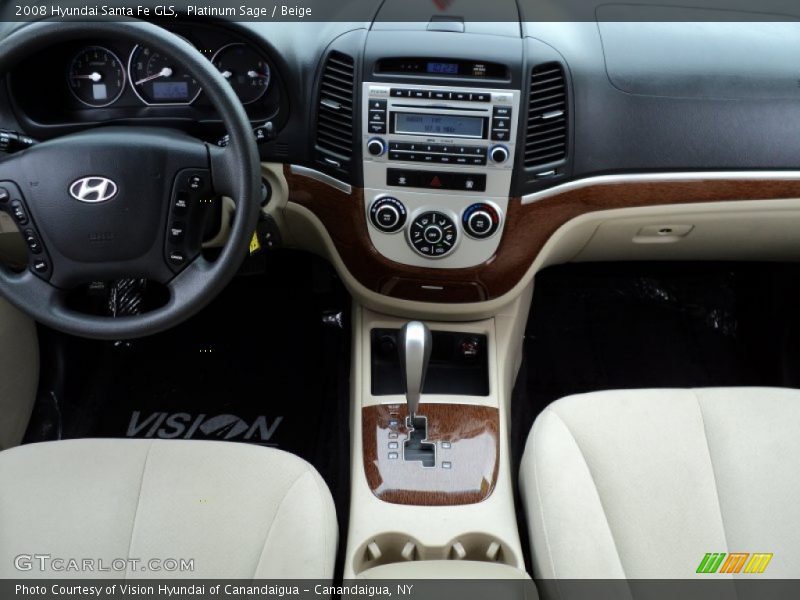 Platinum Sage / Beige 2008 Hyundai Santa Fe GLS