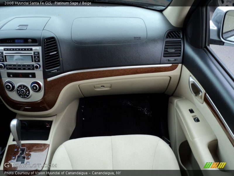 Platinum Sage / Beige 2008 Hyundai Santa Fe GLS