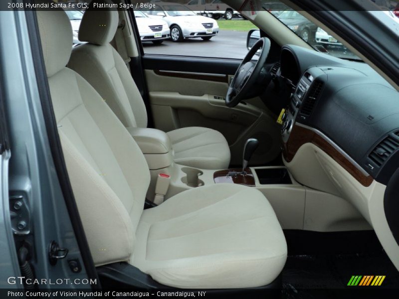 Platinum Sage / Beige 2008 Hyundai Santa Fe GLS