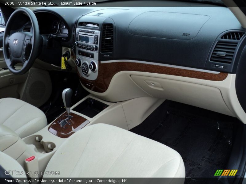 Platinum Sage / Beige 2008 Hyundai Santa Fe GLS