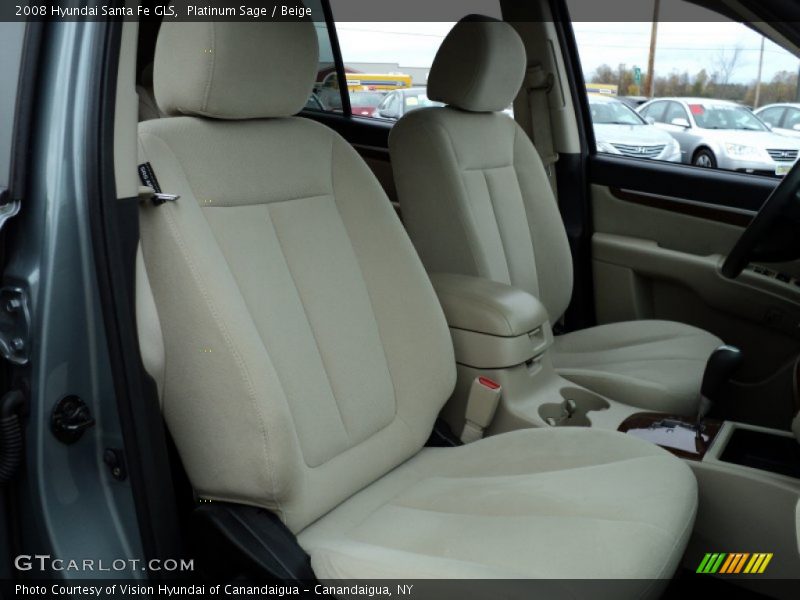 Platinum Sage / Beige 2008 Hyundai Santa Fe GLS