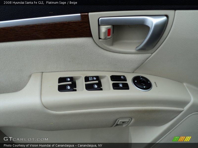 Platinum Sage / Beige 2008 Hyundai Santa Fe GLS